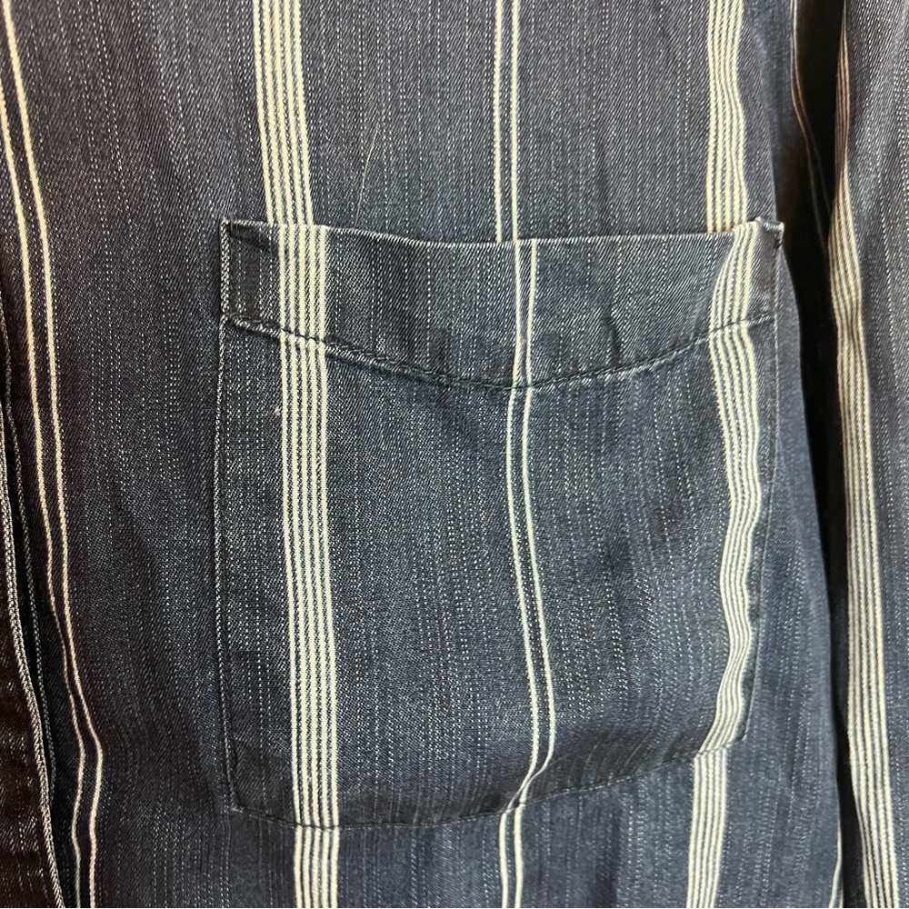 Rails Dana Indigo Varigated Stripe Button Front S… - image 7